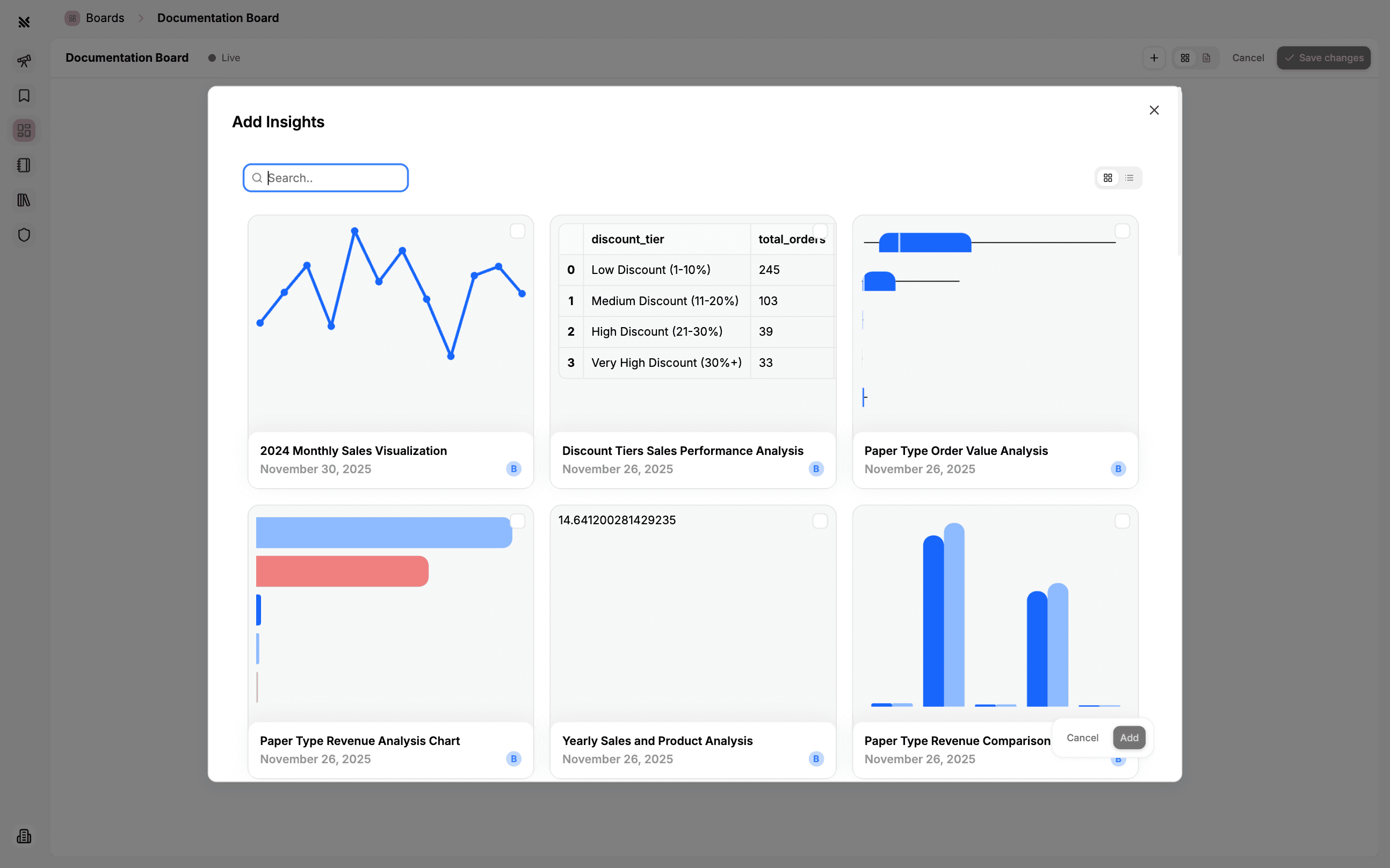 Querio Explore Interface