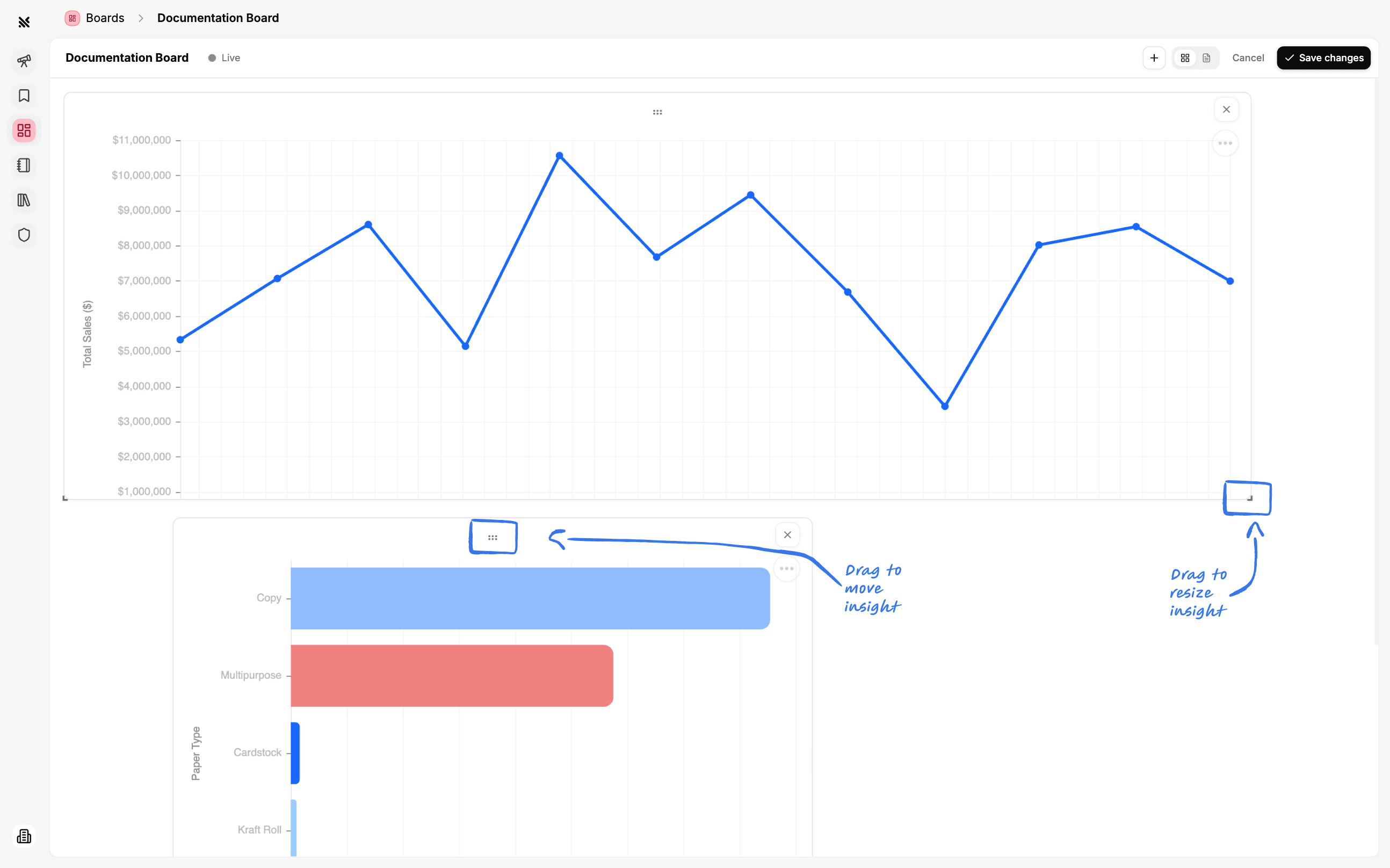 Querio Explore Interface