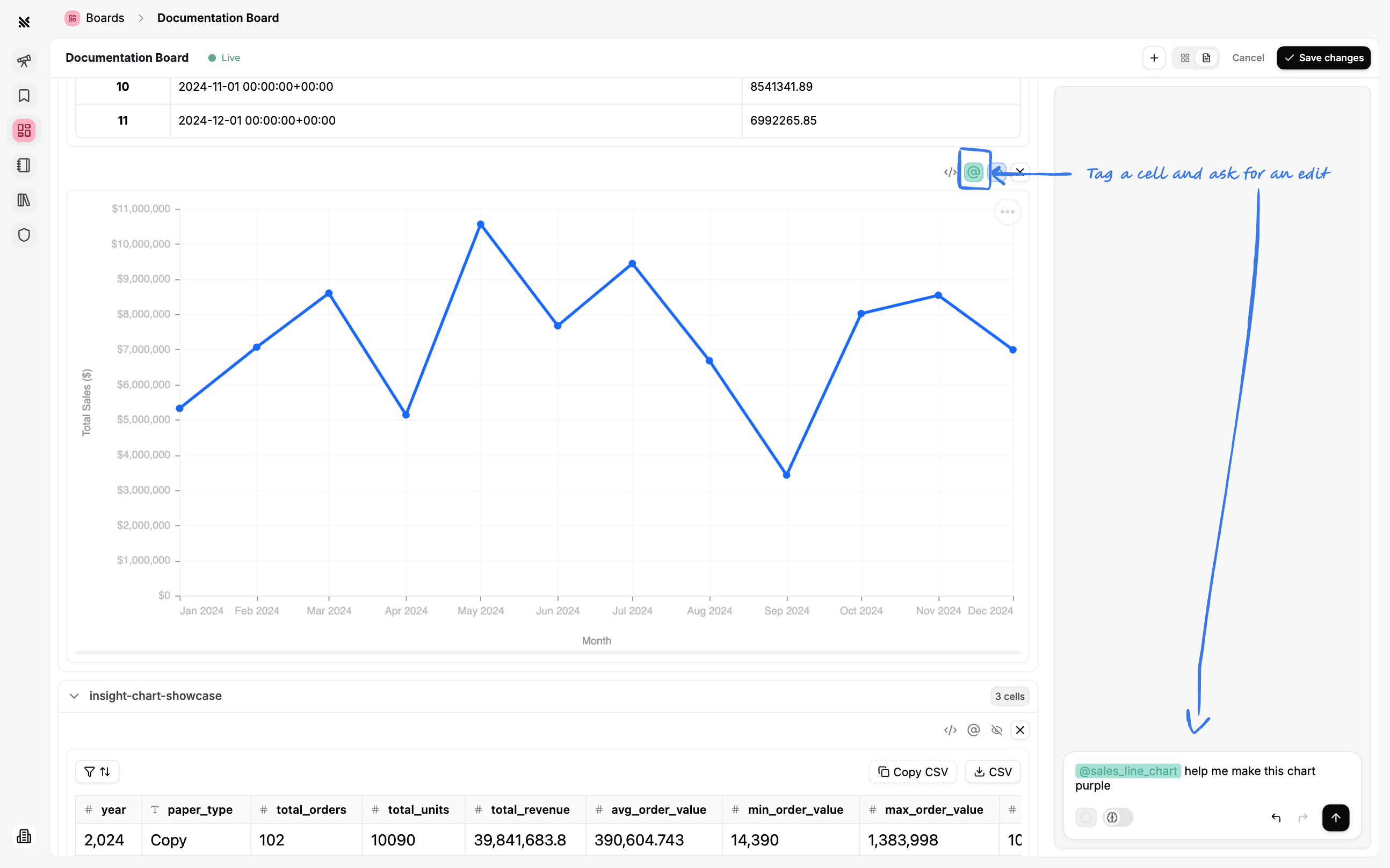 Querio Explore Interface