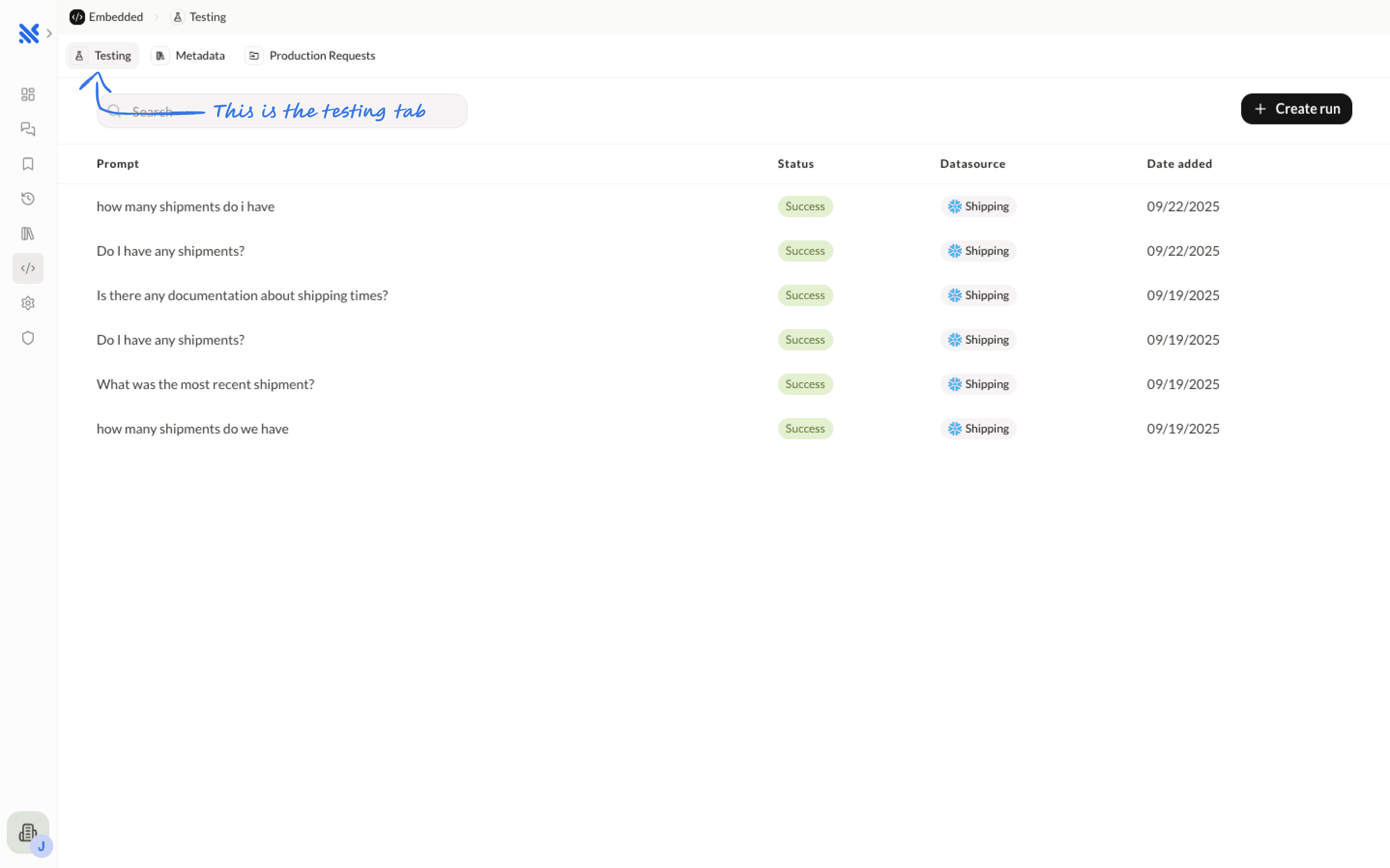 Querio Control Center Interface