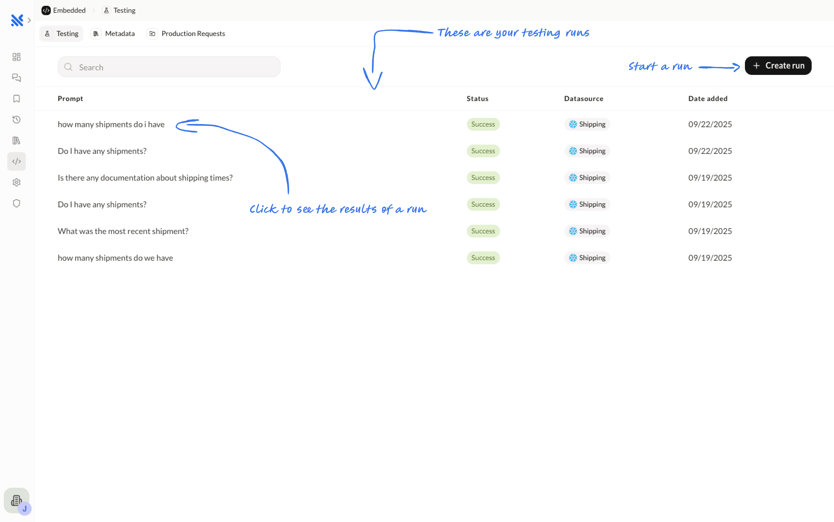 Querio Control Center Interface