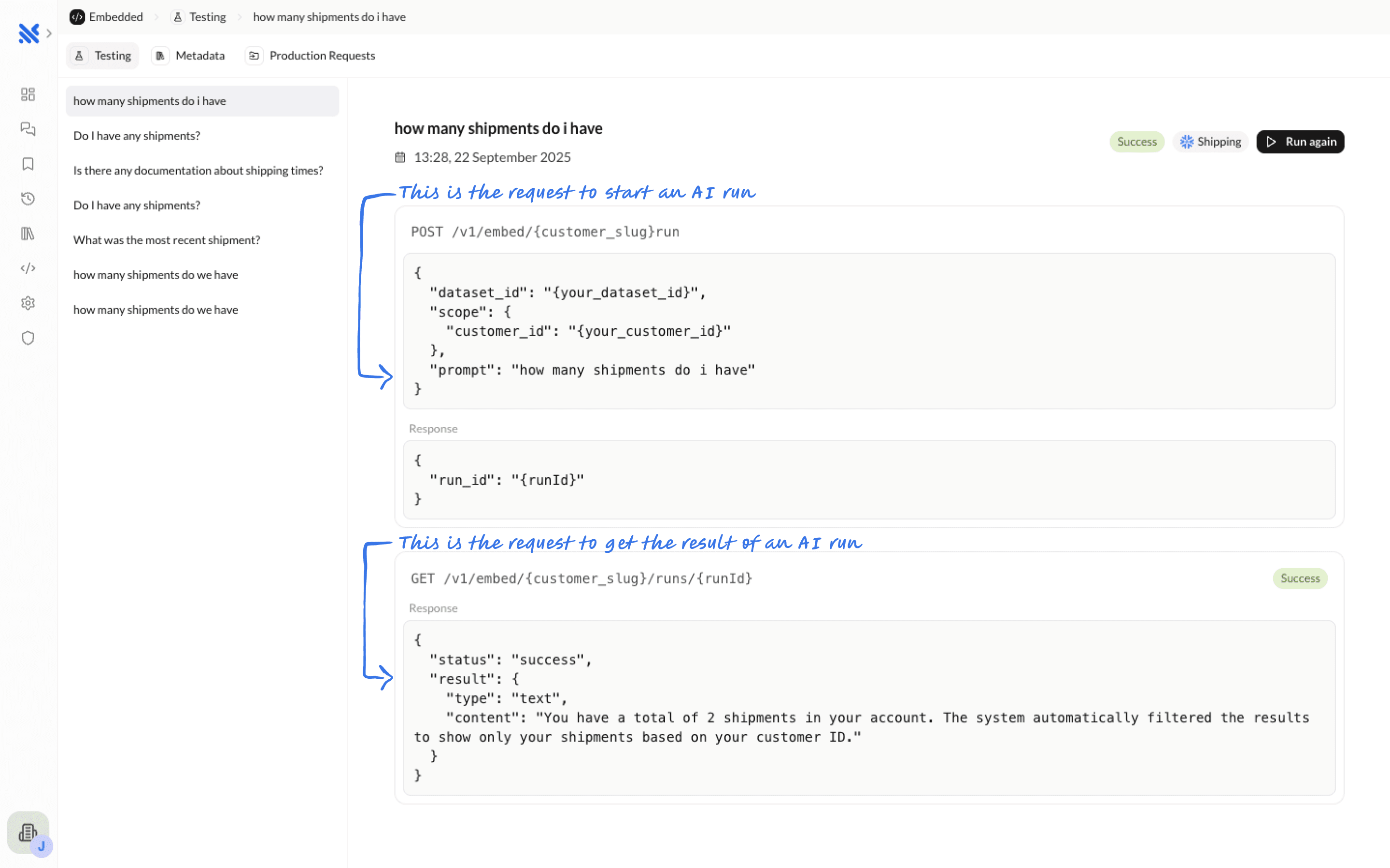 Querio Control Center Interface