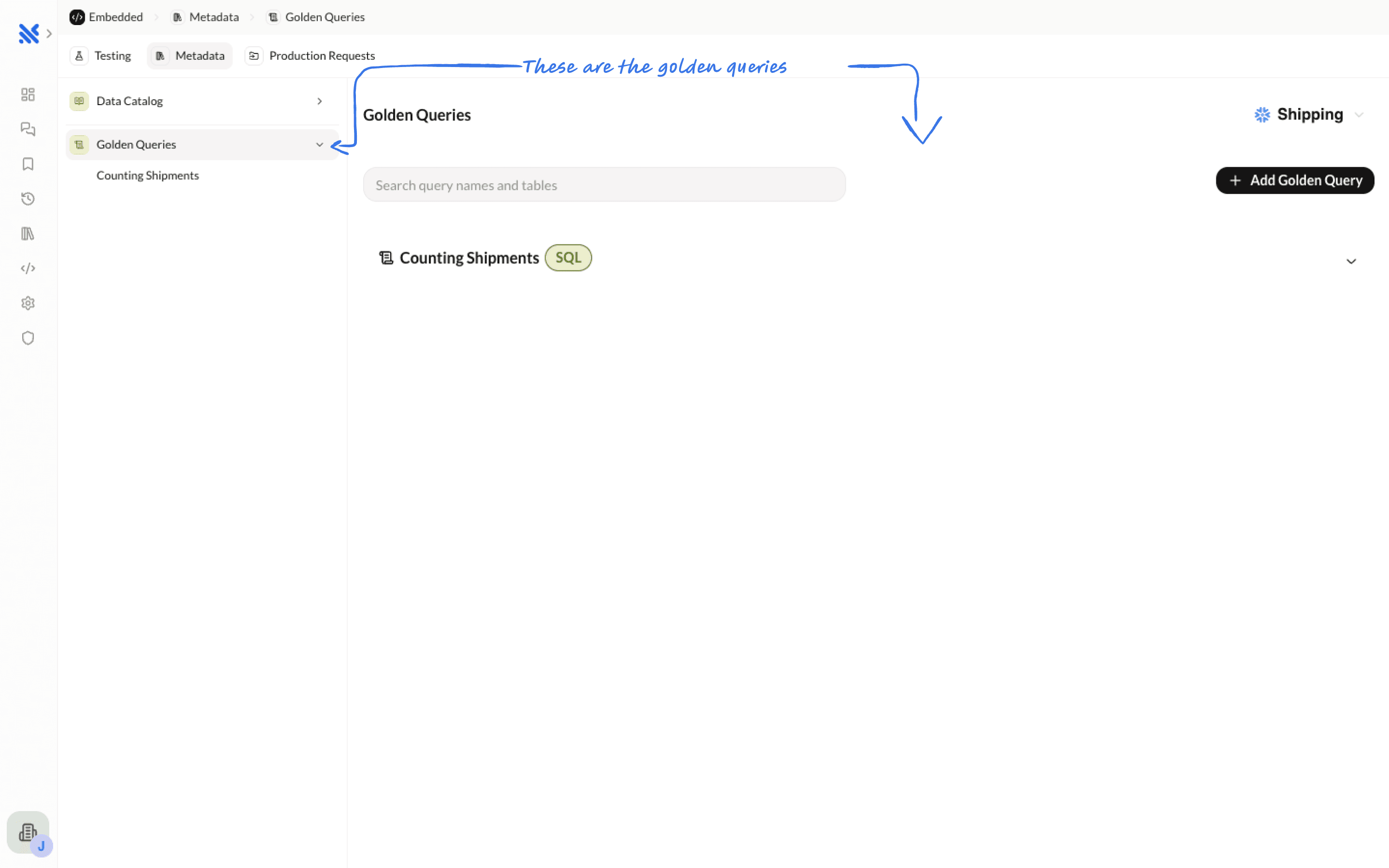Querio Control Center Interface