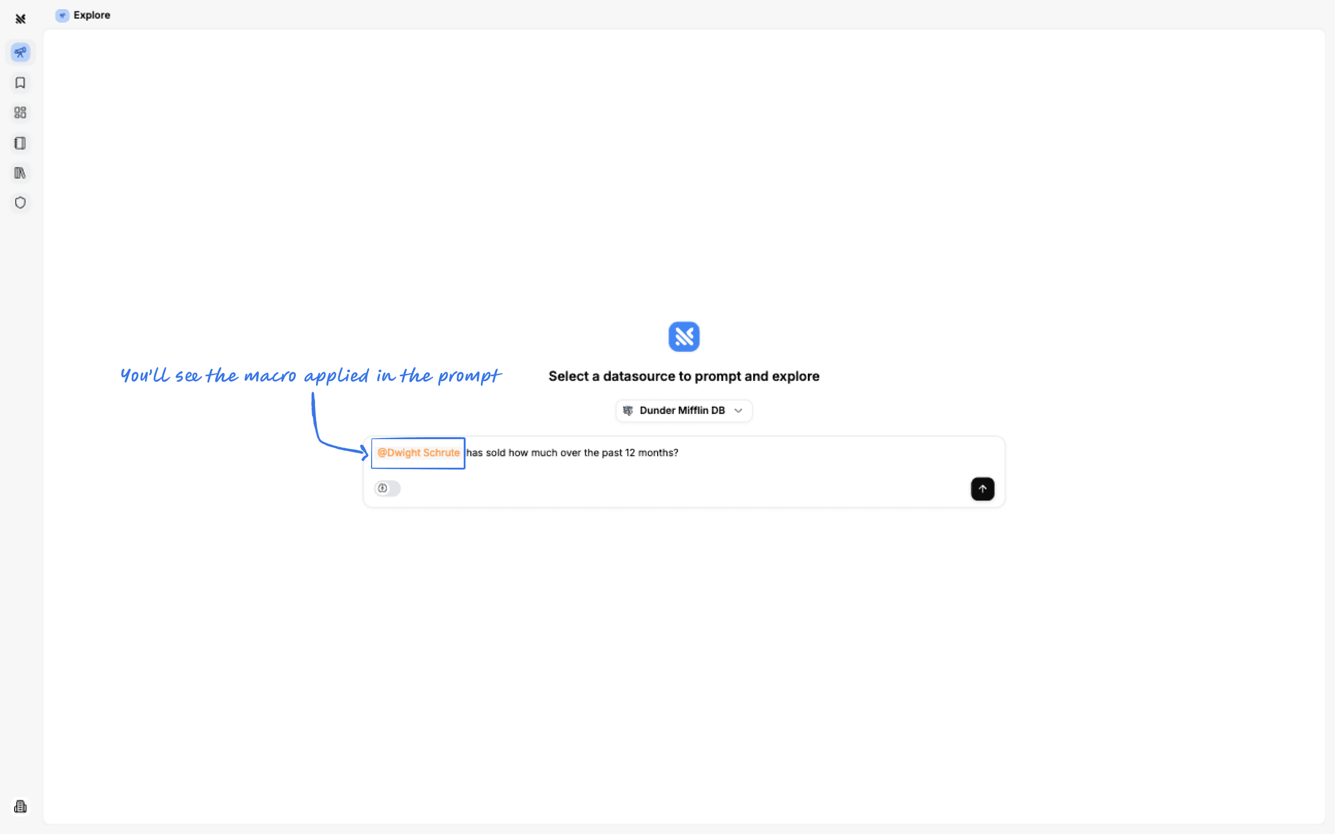 Querio Explore Interface