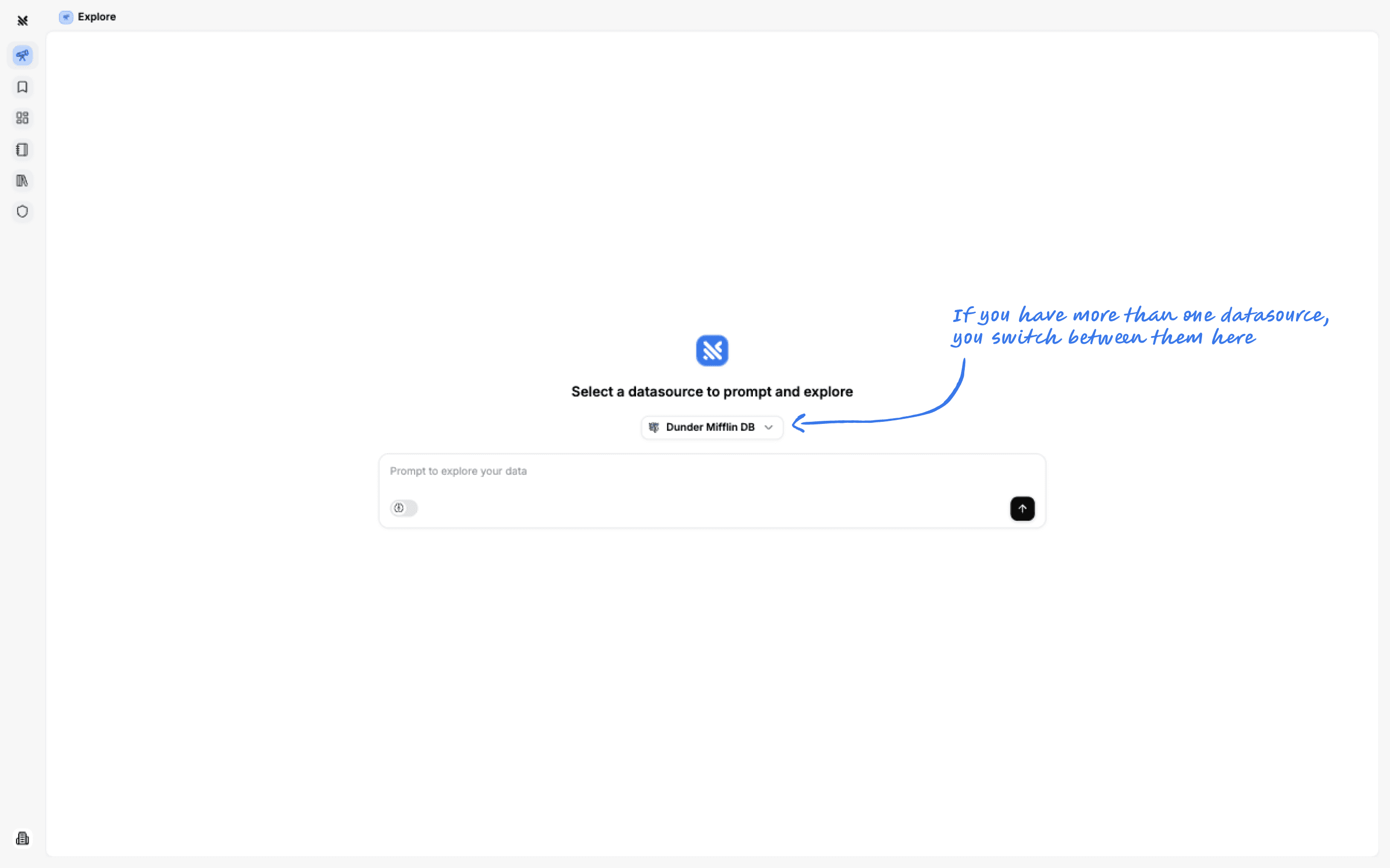 Querio Explore Interface