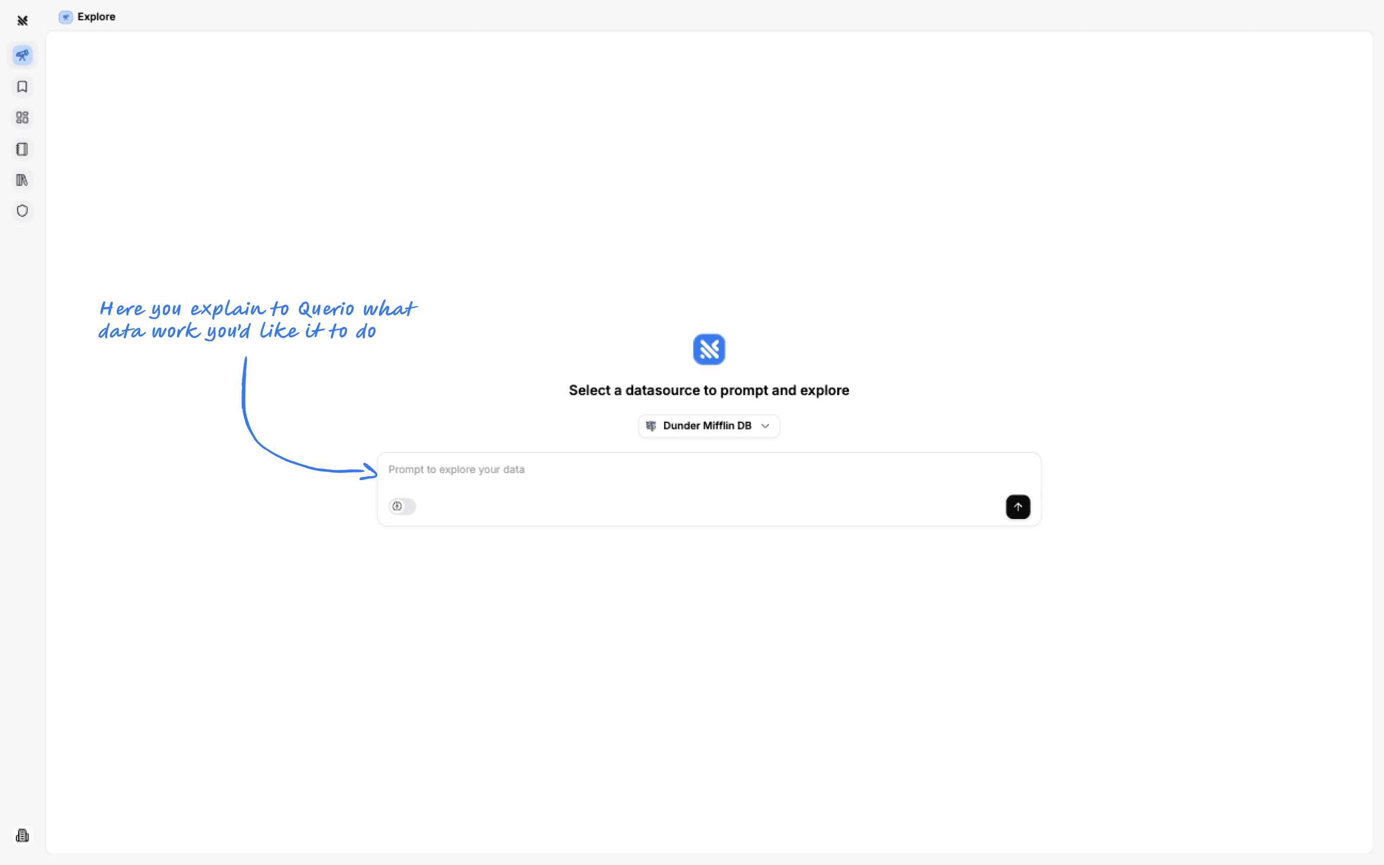 Querio Explore Interface